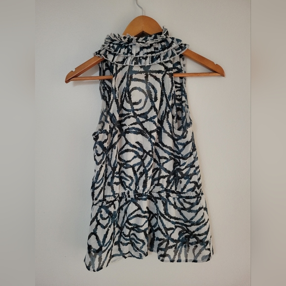 The Limited sheer sleeveless blouse - Picture 3 of 7